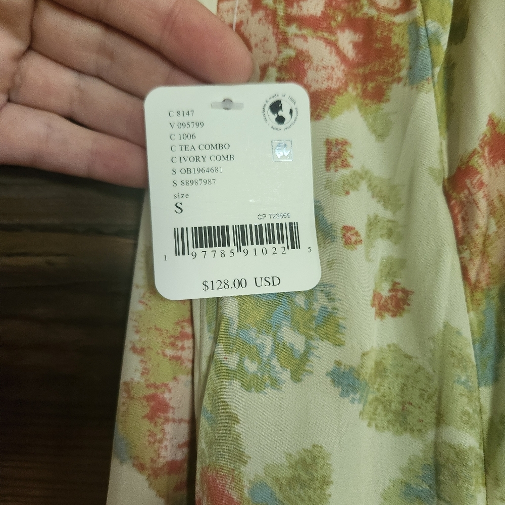 Free People FP Intimnately First Date Printed Maxi Slip Dress NWT - Picture 7 of 7